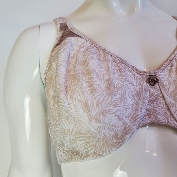 NWOT Bali 3385 Beige Leaf Minimizer Underwire Bra 36D - Picture 9 of 14